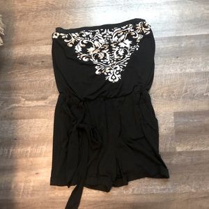 WHBM Strapless Damask Romper